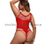 BODY DE RED CON DIAMANTES QUEEN SIZE ROJO 86017R - comprar online