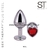 ST PLUG ANAL CHICO DE METAL PLATEADO Y STRAS DE CORAZON ROJO RY-013 RED / SF-11054SSR