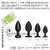 ST KIT DE PLUG ANAL DE SILICONA 4 TAMAÑO 1 CON VIBRADOR A CONTROL REMOTO RECARGABLE KIT 2 ST-AN-0156