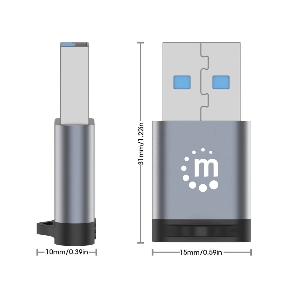 Manhattan Adaptador de USB-C a Conector 3.5mm y USB-C de carga