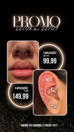 PROMOÇÃO PIERCING'S