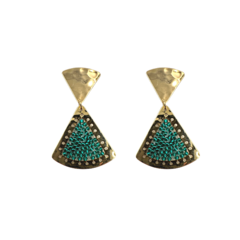 TRIANGLE EARRING WOVEN WITH BEADS - buy online