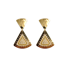 TRIANGLE EARRING WOVEN WITH BEADS - online store