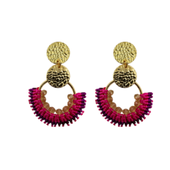 ARETE MACRAME DOBLE MONEDA - comprar en línea