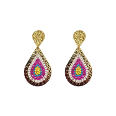 Drop earrings woven with beads - buy online