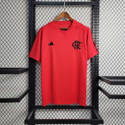 Camisa Oficial Adidas Cr Flamengo I 23/24 Feminina Vermelho e Preto - Lumman