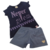 Conjunto Infantil Menina Blusa com Short Estampado Azul