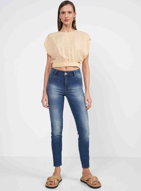 Saia jeans metalizada - Comprar em Razzo Jeans