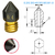 Boquilla Mk8 Revestimiento PTFE (3 Piezas) Diametro 0.4mm en internet