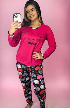 PIJAMA MALHA DE INVERNO MY LOVE BRI - Gata Empoderada Moda íntima 