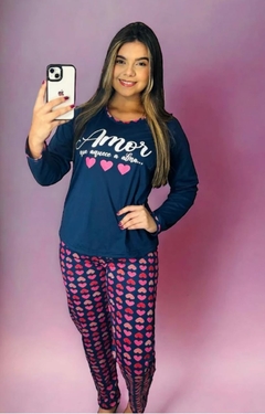 PIJAMA MALHA DE INVERNO MY LOVE BRI - comprar online