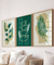 Conjunto 3 Quadros Decorativos Green Flower