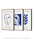 Conjunto 3 Quadros Decorativos Matisse Bluish & Blue Nude - comprar online