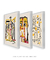 Conjunto 3 Quadros Decorativos Picasso Tons de Amarelo - Tons de Casa - Quadros Decorativos