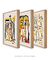 Imagem do Conjunto 3 Quadros Decorativos Picasso Tons de Amarelo