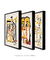 Conjunto 3 Quadros Decorativos Picasso Tons de Amarelo - Tons de Casa - Quadros Decorativos