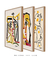 Conjunto 3 Quadros Decorativos Picasso Tons de Amarelo - Tons de Casa - Quadros Decorativos