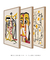 Imagem do Conjunto 3 Quadros Decorativos Picasso Tons de Amarelo