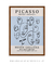 Quadro Decorativo Picasso Varias Faces em Tons de Azul - comprar online