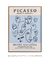 Quadro Decorativo Picasso Varias Faces em Tons de Azul - comprar online