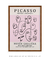 Quadro Decorativo Picasso Varias Faces em Tons Rosa - comprar online