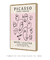 Quadro Decorativo Picasso Varias Faces em Tons Rosa