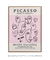 Quadro Decorativo Picasso Varias Faces em Tons Rosa - comprar online