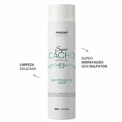 SHAMPOO SEM SULFATO PARA LIMPEZA DELICADA ALGALOE LINHA SUPER CACHO LOW POO MACPAUL 300ML - comprar online