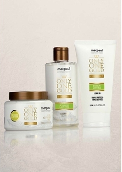 KIT SHAMPOO MÁSCARA LEAVE-IN ONLY ONE GOLD COCONUT