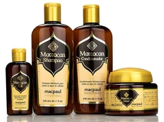 KIT COMPLETO SHAMPOO CONDICIONADOR MÁSCARA E ÓLEO DE ARGAN LINHA MARROCAN ARGAN OIL MACPAUL