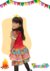 Vestido Caipira Junino de Bandeirinha Infantil - comprar online