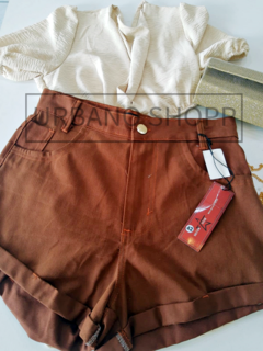 Shorts Jeans Marrom (Tam 42) US387 na internet