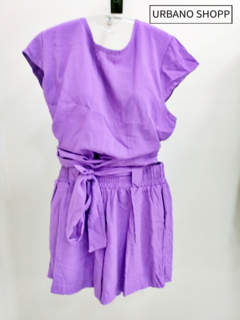 Conjunto Casual Blusa e Shorts Roxo (Tam G) US266