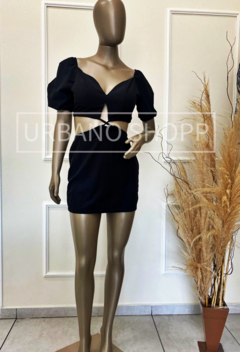 Vestido Preto Decote (Tam U) US398 - comprar online