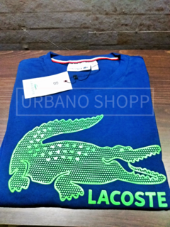 Camiseta Lacoste Sport Gola C Azul Marinho US500 - comprar online