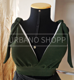 Cropped Decotado Verde Militar (Tam M) US378 na internet