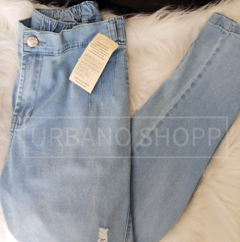 Calça Jeans Clara com Elástico (Tam 42) US294