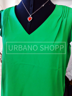 Blusa c/ Babado na Manga Verde (TamG) US430 - comprar online