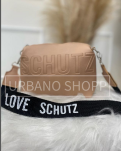 Bolsa Schutz com Alça Escrita Rosa (P) US282