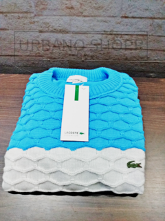 Suéter Lacoste Relax Fit Listrado (Tam GG) US514 - Urbano Shopp