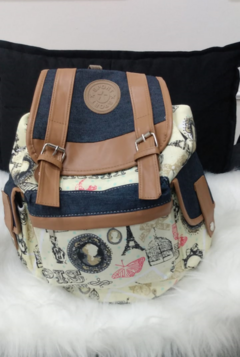 Mochila Feminina Vintage com Estampa - comprar online