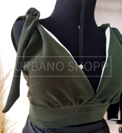 Cropped Decotado Verde Militar (Tam M) US378 - comprar online