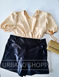 Shorts Courino Preto (Tam GG) US380 - Urbano Shopp