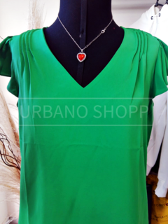 Blusa c/ Babado na Manga Verde (TamG) US430