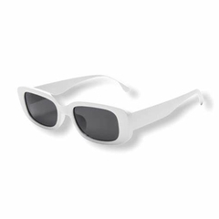 Óculos de Sol Retangular Retrô Vintage Hype Uv400 Branco - comprar online