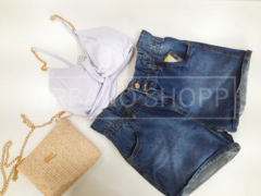 Shorts Jeans com Elástico na Cintura (Tam 36) US301 - comprar online