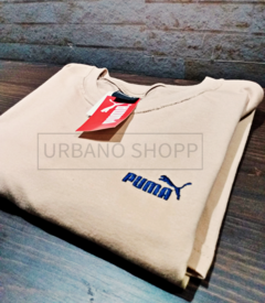 Camiseta Puma Clássica Gola C Bege (Tam G) US498 - Urbano Shopp