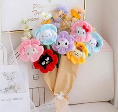 3PZ PELUCHE FLOR SANRIO