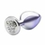 Plug Anal P Bicolor Prata com Roxo Cravejado de Cristal - comprar online