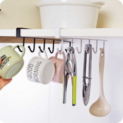 Organizador Colgante Porta Taza Alacena Estante Metal Cocina - tienda online